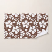 ハワイアンフラ(ハイビスカス)ブラウンバスタオルセット バスタオルセット (ハンドタオル)