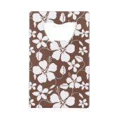 ハワイアンフラ（ハイビスカス）ブラウン クレジットカード栓抜き (裏面)