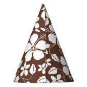 ハワイアンフラ（ハイビスカス）ブラウン パーティーハット (裏面)