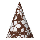 ハワイアンフラ（ハイビスカス）ブラウン パーティーハット (右)