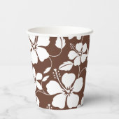 ハワイアンフラ（ハイビスカス）ブラウン 紙コップ (裏面)