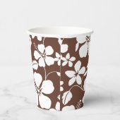 ハワイアンフラ（ハイビスカス）ブラウン 紙コップ (右)