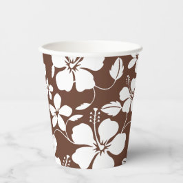 ハワイアンフラ（ハイビスカス）ブラウン 紙コップ