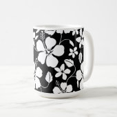 ハワイアンフラ（ハイビスカス）ブラックコーヒーマグ コーヒーマグカップ (正面右)