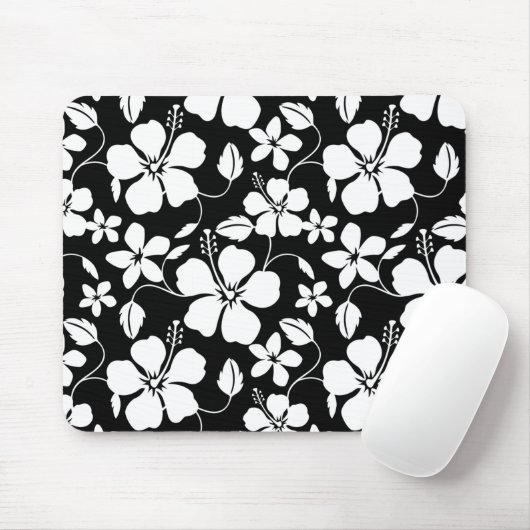 ハワイアンフラ（ハイビスカス）ブラックマウスパッド マウスパッド (マウス)