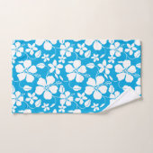 ハワイアンフラ（ハイビスカス）ブルーバスタオルセット バスタオルセット (ハンドタオル)