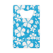 ハワイアンフラ（ハイビスカス）ブルー クレジットカード栓抜き (裏面)