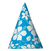 ハワイアンフラ（ハイビスカス）ブルー パーティーハット (右)