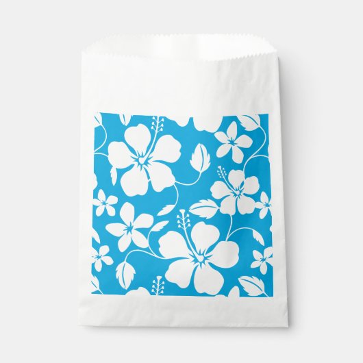 ハワイアンフラ（ハイビスカス）ブルー フェイバーバッグ (正面)