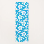 ハワイアンフラ（ハイビスカス）ブルー ヨガマット (正面)