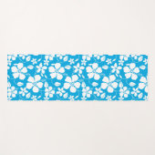 ハワイアンフラ（ハイビスカス）ブルー ヨガマット (正面(横))