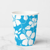 ハワイアンフラ（ハイビスカス）ブルー 紙コップ (裏面)