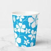 ハワイアンフラ（ハイビスカス）ブルー 紙コップ (左)