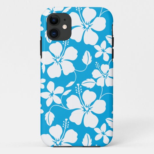ハワイアンフラ(ハイビスカス)ブルー Case-Mate iPhoneケース (裏面)