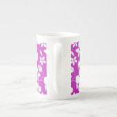 ハワイアンフラ（ハイビスカス）ベリー骨中国マグカップ ボーンチャイナマグカップ (裏面)