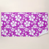 ハワイアンフラ（ハイビスカス）ベリー ビーチタオル (正面)