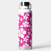 ハワイアンフラ（ハイビスカス）ホットピンク ウォーターボトル (背面)