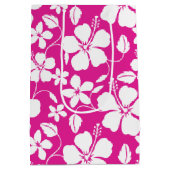 ハワイアンフラ（ハイビスカス）ホットピンク ミディアムペーパーバッグ (裏面)
