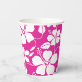 ハワイアンフラ（ハイビスカス）ホットピンク 紙コップ (裏面)