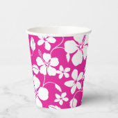 ハワイアンフラ（ハイビスカス）ホットピンク 紙コップ (左)