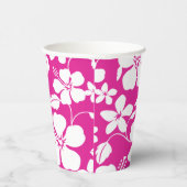 ハワイアンフラ（ハイビスカス）ホットピンク 紙コップ (右)
