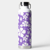 ハワイアンフラ（ハイビスカス）ライトパープル ウォーターボトル (正面)