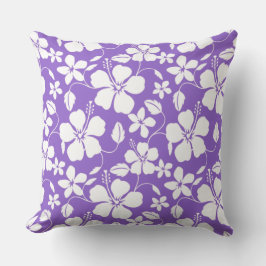 ハワイアンフラ（ハイビスカス）ライトパープル クッション