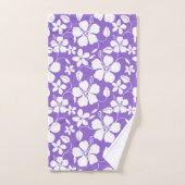 ハワイアンフラ（ハイビスカス）ライトパープル バスタオルセット (ハンドタオル)