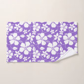 ハワイアンフラ（ハイビスカス）ライトパープル バスタオルセット (ハンドタオル)