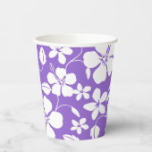ハワイアンフラ（ハイビスカス）ライトパープル 紙コップ (左)