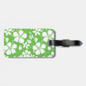 ハワイアンフラ（ハイビスカス）ライムラゲージタグ ラゲッジタグ (裏面横)