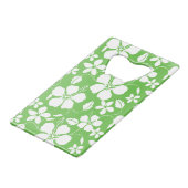 ハワイアンフラ（ハイビスカス）ライム クレジットカード栓抜き (裏面アングル)