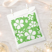 ハワイアンフラ（ハイビスカス）ライム フェイバーバッグ (クリップ留めされた状態)