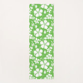 ハワイアンフラ（ハイビスカス）ライム ヨガマット (正面)