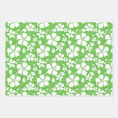 ハワイアンフラ（ハイビスカス）ライム ラッピングペーパーシート (正面2)