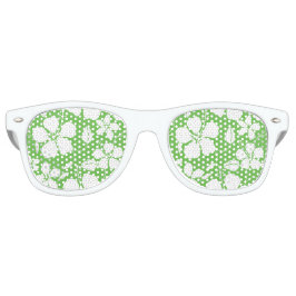 ハワイアンフラ（ハイビスカス）ライム レトロサングラス