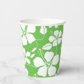 ハワイアンフラ（ハイビスカス）ライム 紙コップ (裏面)