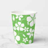 ハワイアンフラ（ハイビスカス）ライム 紙コップ (左)