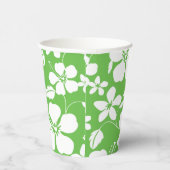 ハワイアンフラ（ハイビスカス）ライム 紙コップ (右)