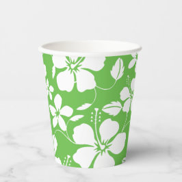 ハワイアンフラ（ハイビスカス）ライム 紙コップ