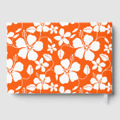 ハワイアンフラ（ハイビスカス）模様（オレンジ） ゲストブック (裏面)