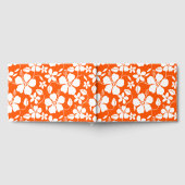 ハワイアンフラ（ハイビスカス）模様（オレンジ） ゲストブック (全面)