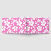 ハワイアンフラ（ハイビスカス）模様（ピンク） ゲストブック (全面)