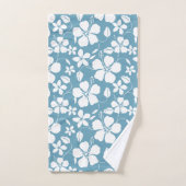 ハワイアンフラ(ハイビスカス)石板ブルーバスタオルセット バスタオルセット (ハンドタオル)