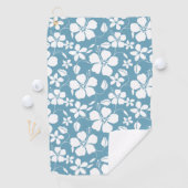 ハワイアンフラ（ハイビスカス）石板ブルー ゴルフタオル (インサイチュ)