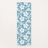 ハワイアンフラ（ハイビスカス）石板ブルー ヨガマット (正面)