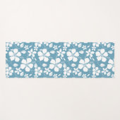 ハワイアンフラ（ハイビスカス）石板ブルー ヨガマット (正面(横))