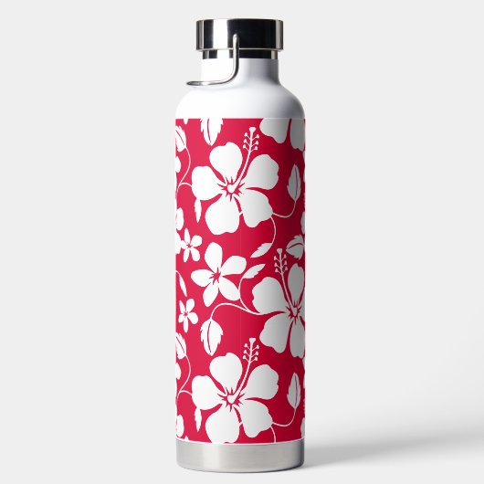 ハワイアンフラ（ハイビスカス）赤 ウォーターボトル (右面)