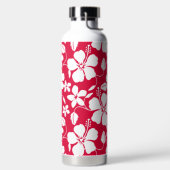 ハワイアンフラ（ハイビスカス）赤 ウォーターボトル (左面)