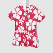 ハワイアンフラ（ハイビスカス）赤 オーナメント (正面)